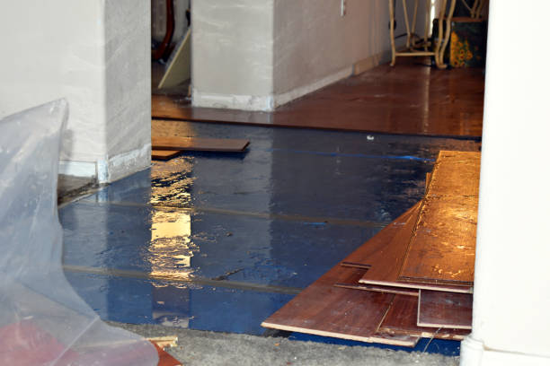 Professional Flood Damage Restoration technician working in Cheyney, PA